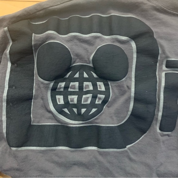 Disney Spirit Jersey Womens Size Extra Small (XS) Black Gray Mickey Mouse Flaw - Picture 7 of 9